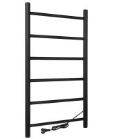 Полотенцесушитель электрический Vimarr Kaskad Sigma LNK-SVMRKe58BM 500х800 лесенка, черный матовый (муар)