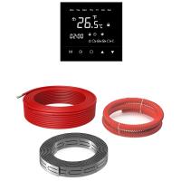 Греющий кабель (секция нагревательная) Vimarr L 541L700KS38-220B-M1-23 38м 684 Вт (3,5-4,67 м2) с черным зеркальным программируемым сенсорным терморегулятором