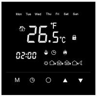 Терморегулятор Vimarr (черный) сенсорный программируемый с зеркальным дисплеем (зеркальный) и двумя датчиками/до 3,5 кВт (встраиваемый) 540STM378-0023