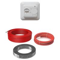 Греющий кабель (секция нагревательная) Vimarr L 541L150KS9-220B-M1-01 9м 162 Вт (0,75-1 м2) с белым механическим терморегулятором