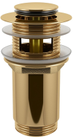 Металлический донный клапан с переливом для раковины Vimarr Drainage 5190014000, золото Металлический донный клапан с переливом для раковины Vimarr Drainage 5190014000, золото
