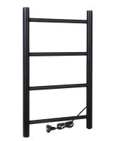 Полотенцесушитель электрический Vimarr Kaskad Sigma LNK-SVMRKe46BM 400х600 лесенка, черный матовый (муар)