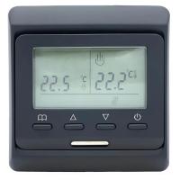 540TM51.716-1032 Терморегулятор для теплого пола Vimarr (черный) WIFI программируемый с ЖК дисплеем и двумя датчиками/до3,5 кВт (встраиваемый) 540TM51.716-1032