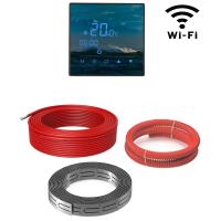 Греющий кабель (секция нагревательная) Vimarr L 541L250KS14-220B-M1-55 14м 252 Вт (1,25-1,67 м2) с черным зеркальным WiFi программируемым сенсорным терморегулятором