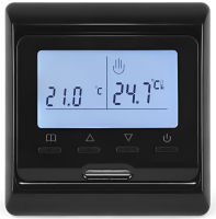 Терморегулятор Vimarr (черный) программируемый с ЖК дисплеем с двумя датчиками/до3,5 кВт (встраиваемый) 540STM51.716-0012