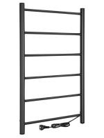 Полотенцесушитель электрический Vimarr Kaskad Mega PSK-LMVMRKe58BL 500х800 лесенка, черный матовый