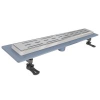 Трап линейный (душевой лоток) Vimarr H-1 516H144011050 400 мм с рамкой из нержавеющей стали, с вертикальным выходом D50 мм, с решеткой хром