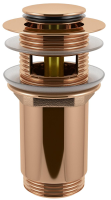 Металлический донный клапан с переливом для раковины Vimarr Drainage 5190014500, розовое золото Металлический донный клапан с переливом для раковины Vimarr Drainage 5190014500, розовое золото