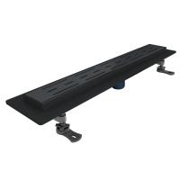 Трап линейный (душевой лоток) Vimarr G-1 516G146003050 600 мм с вертикальным выходом D50 мм, черный с перфорированной решеткой