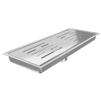 Трап душевой Vimarr H-1 514H143111050 30х12 см из нержавеющей стали, с вертикальным выходом D50 мм, решетка хром