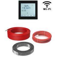 Греющий кабель (секция нагревательная) Vimarr L 541L700KS38-220B-M1-52 38м 684 Вт (3,5-4,67 м2) с черным WiFi программируемым сенсорным терморегулятором