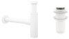 Набор 2 в 1 Vimarr Drainage 5180072002, сифон для раковины, донный клапан без перелива, матовый белый