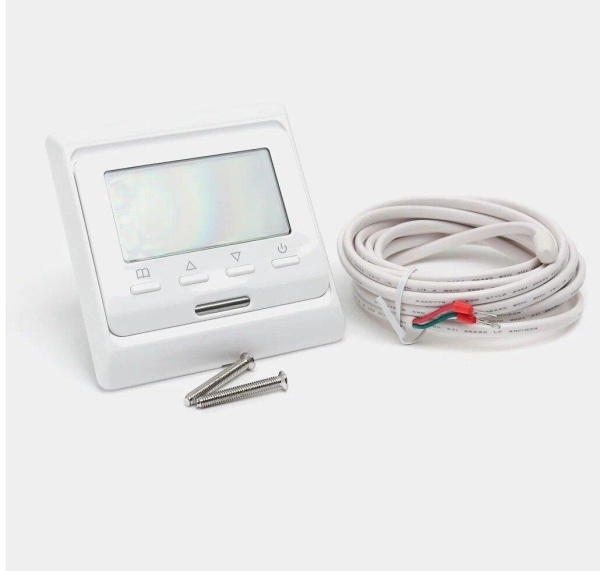 540TM51.716-2011 Терморегулятор Vimarr (белый) программируемый с ЖК дисплеем с двумя датчиками/до3,5 кВт (встраиваемый) 540TM51.716-2011