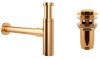 Набор 2 в 1 Vimarr Drainage 5180074001, сифон для раковины, донный клапан с переливом, золото