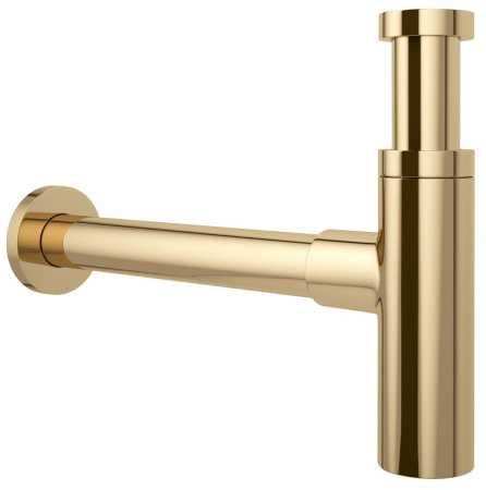 Металлический сифон для раковины Vimarr Drainage 5180074000, золото