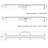 Трап линейный (душевой лоток) Vimarr B.1 517B39011050 900 мм с горизонтальным выходом D50 мм, с решеткой хром