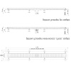 Трап линейный (душевой лоток) Vimarr D.1 517D48011050 800 мм с вертикальным выходом D50 мм, с решеткой хром