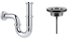 Набор 2 в 1 Vimarr Drainage 5180021005, сифон, выпуск для раковины универсальный, хром