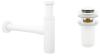 Набор 2 в 1 Vimarr Drainage 5180072001, сифон для раковины, донный клапан с переливом, матовый белый