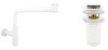 Набор 2 в 1 Vimarr Drainage 5180082001, сифон для раковины, донный клапан, матовый белый
