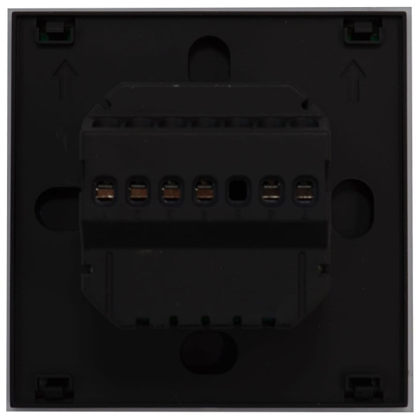 540TM378-1023 Терморегулятор Vimarr (черный) сенсорный программируемый с зеркальным дисплеем (зеркальный) и двумя датчиками/до 3,5 кВт (встраиваемый) 540TM378-1023