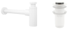 Набор 2 в 1 Vimarr Drainage 5180042002, сифон для раковины, донный клапан без перелива, матовый белый