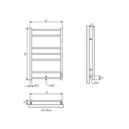 Полотенцесушитель электрический Vimarr Neo 05 520NEO0558102 500х800 хром, с диммером