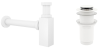 Набор 2 в 1 Vimarr Drainage 5180052002, сифон для раковины, донный клапан без перелива, матовый белый